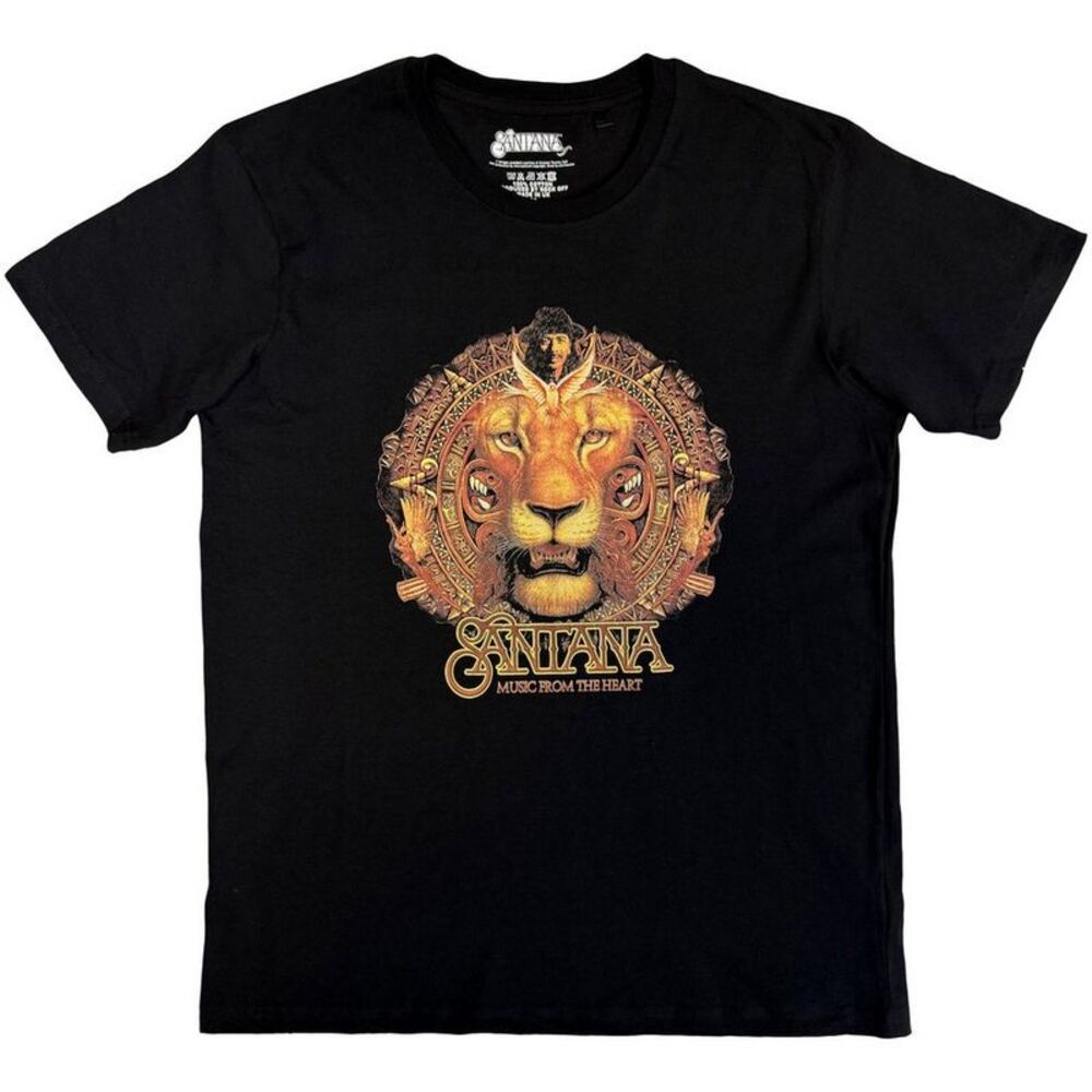 Santana Unisex Adult Lionhead T-Shirt / Black